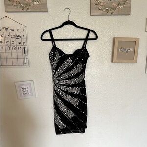 Elegant Black and White Dress